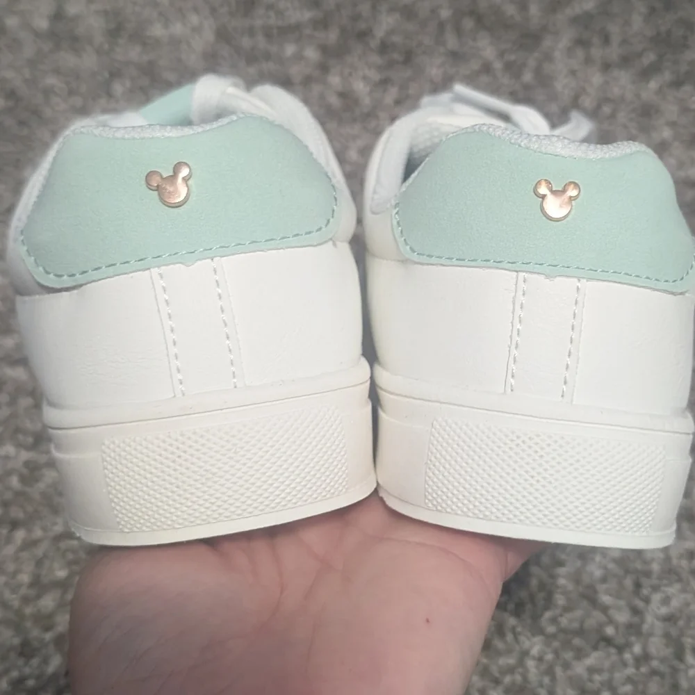 Disney Mickey Mouse White and Gold Women's Sneakers - Picture 3 of 6